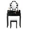 Makeup Dressing Table with Touch Switch Lighted Mirror and Cushioned Stool